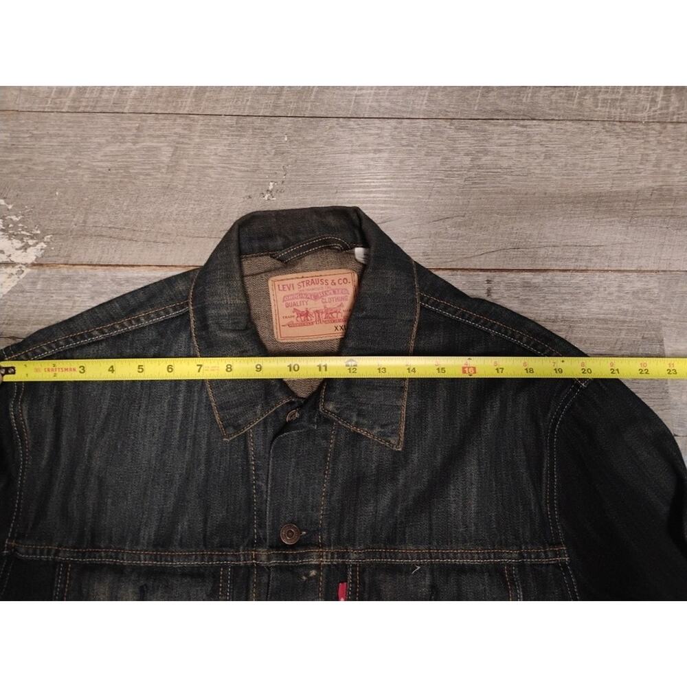 Levis Relaxed Trucker Jean Jacket Sz XXL dark wash indigo blue denim - Picture 5 of 9